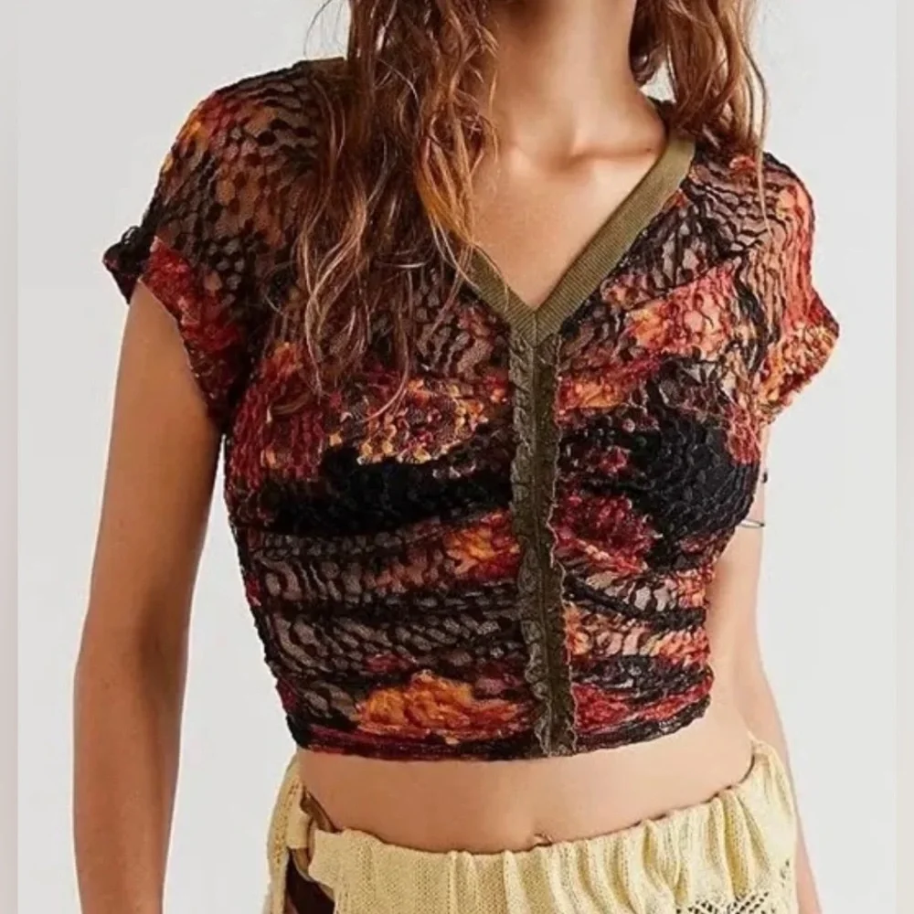 NWOT Free People Solana Ruched Top